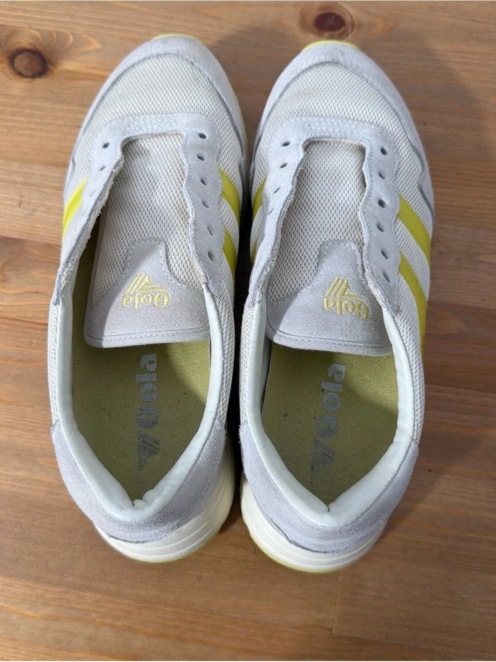 Gola Vancouver Mesh Sneakers Citron Yellow Lace Up Athletic Shoes Womens Size 7
